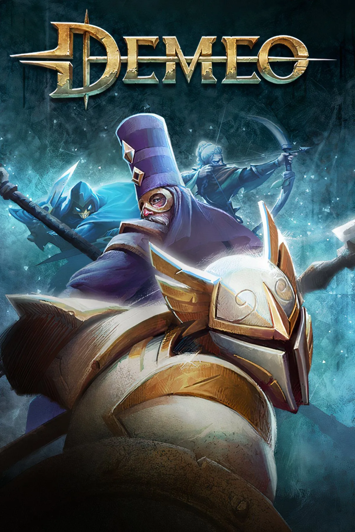 Hình ảnh tổng hợp gameplay và biểu tượng của Demeo, một tựa game boardgame VR thành công, minh chứng cho tiềm năng của thể loại này.