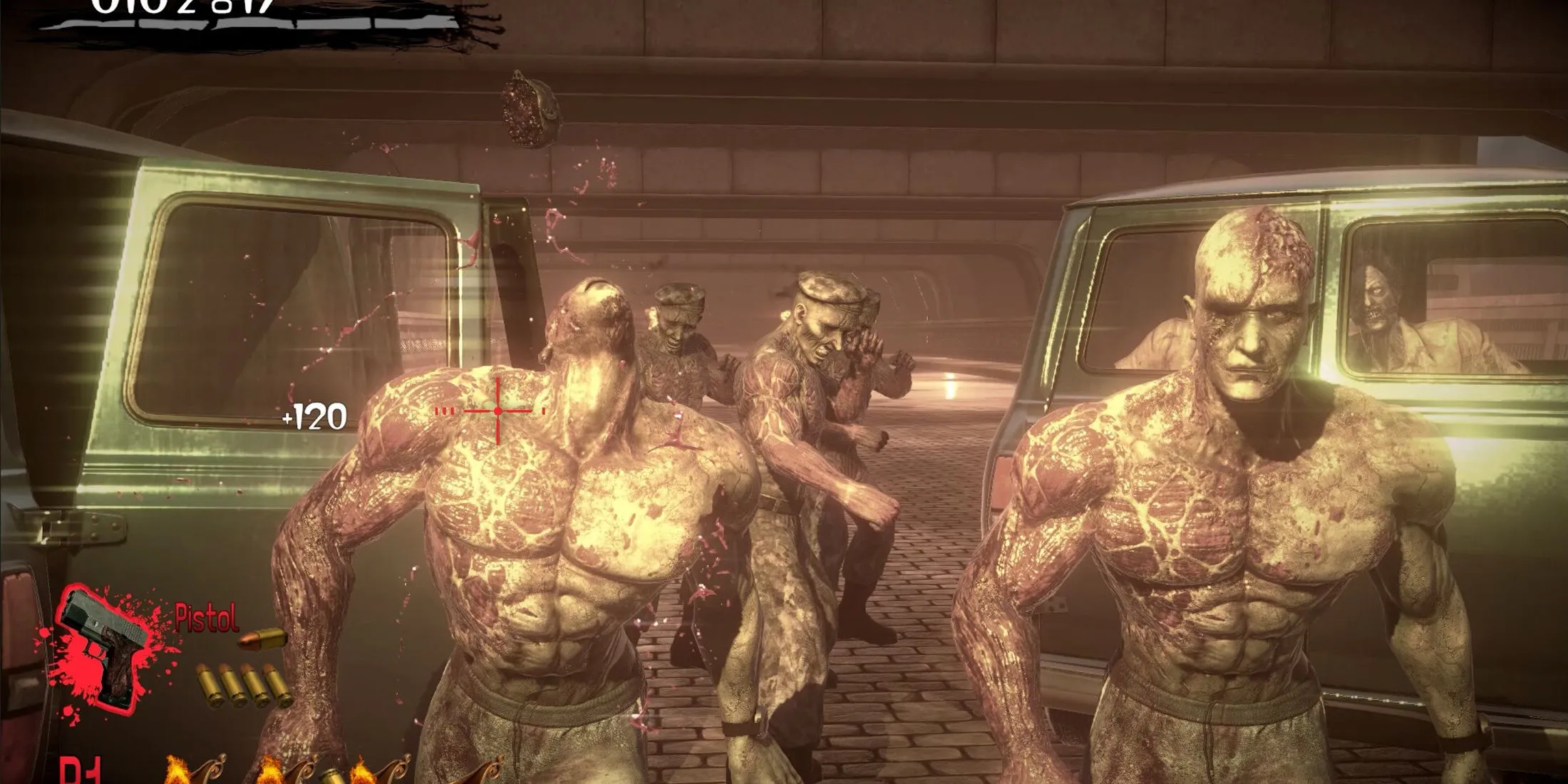 Hình ảnh từ The House of the Dead 2: Remake, tập trung vào thiết kế lại của kẻ thù.