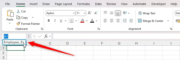 Hộp Tên (Name Box) trong Excel hiển thị danh sách các bảng và vùng đã đặt tên để điều hướng nhanh.