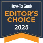 Huy hiệu giải thưởng Lựa chọn của Biên tập viên How-To Geek 2025