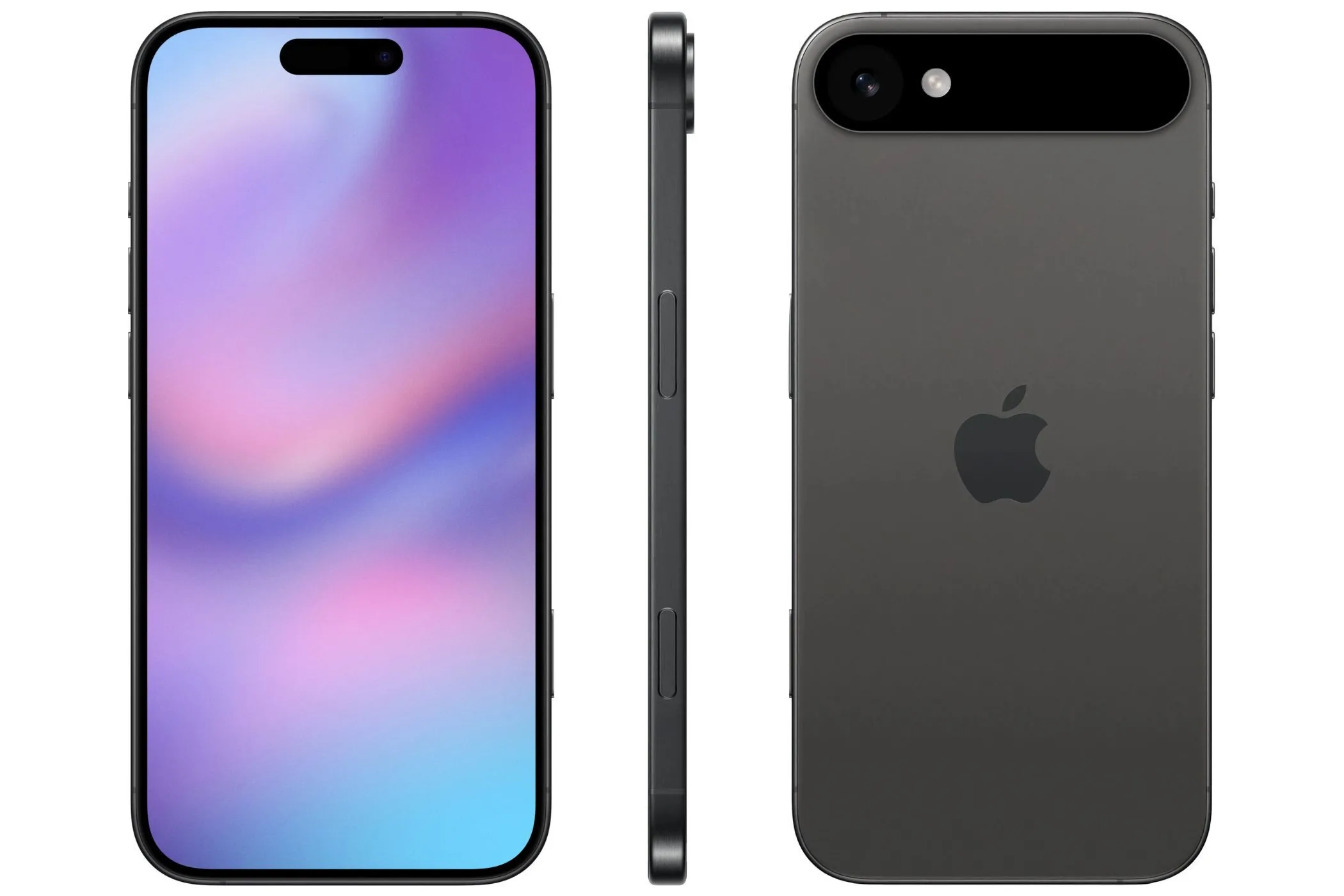 Khái niệm iPhone 17 Air từ Apple Hub với thiết kế mới lạ và logo Apple.