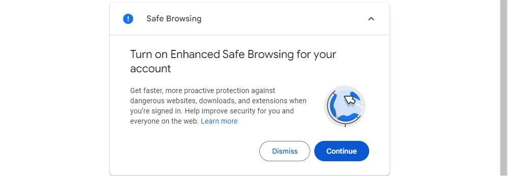 Kích hoạt tính năng Duyệt web an toàn nâng cao của Google.