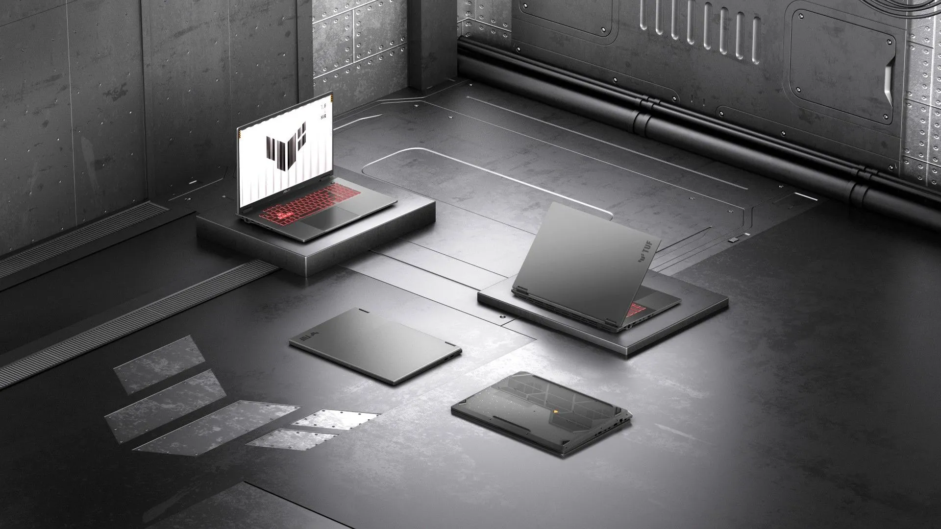 Laptop gaming ASUS TUF Gaming A18 màu Xám Eclipse, một trong những mẫu laptop 18 inch mới của ASUS.