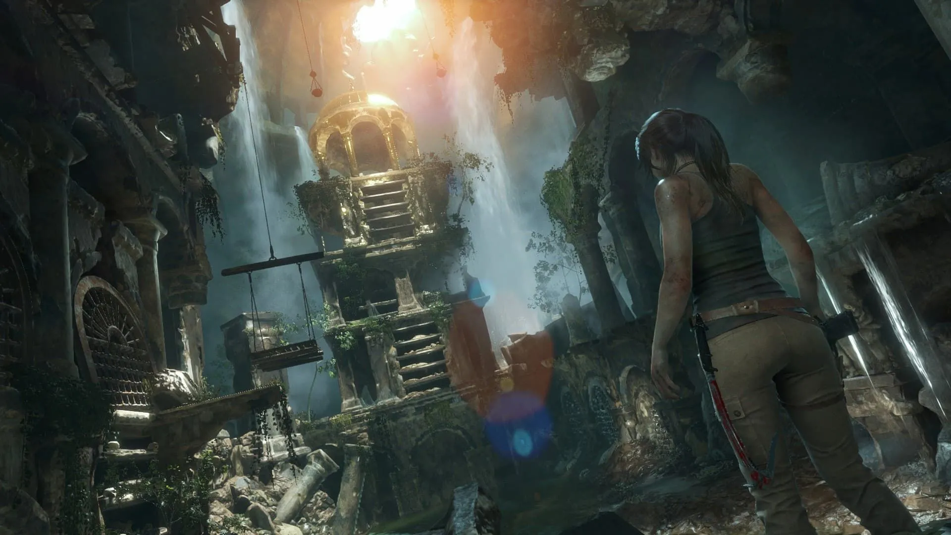 Lara Croft, nhân vật chính của Rise of the Tomb Raider, khám phá những tàn tích cổ đại đầy bí ẩn