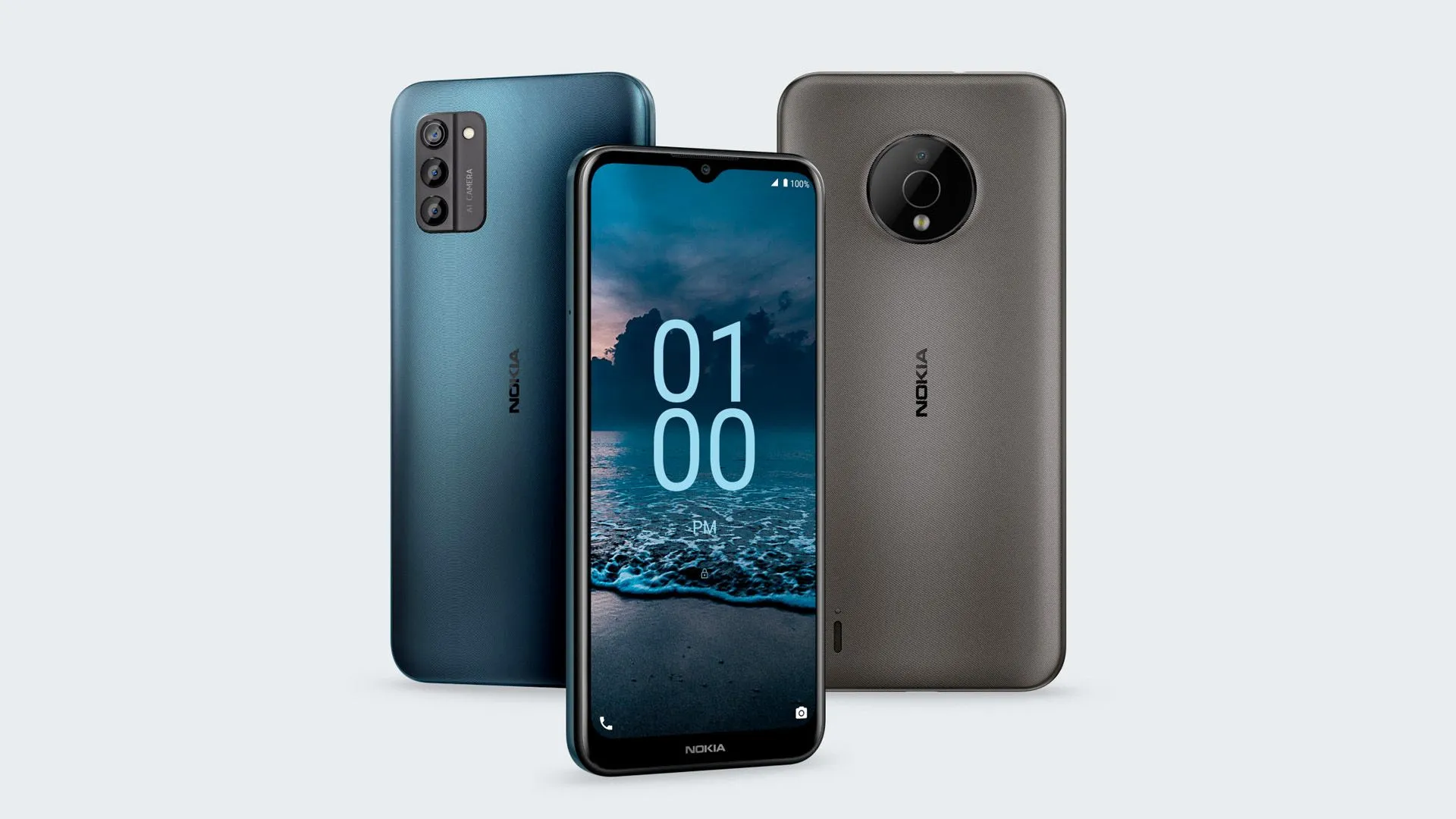 Logo Nokia màu xanh trên nền trắng, biểu tượng cho thương hiệu điện thoại di động nổi tiếng.