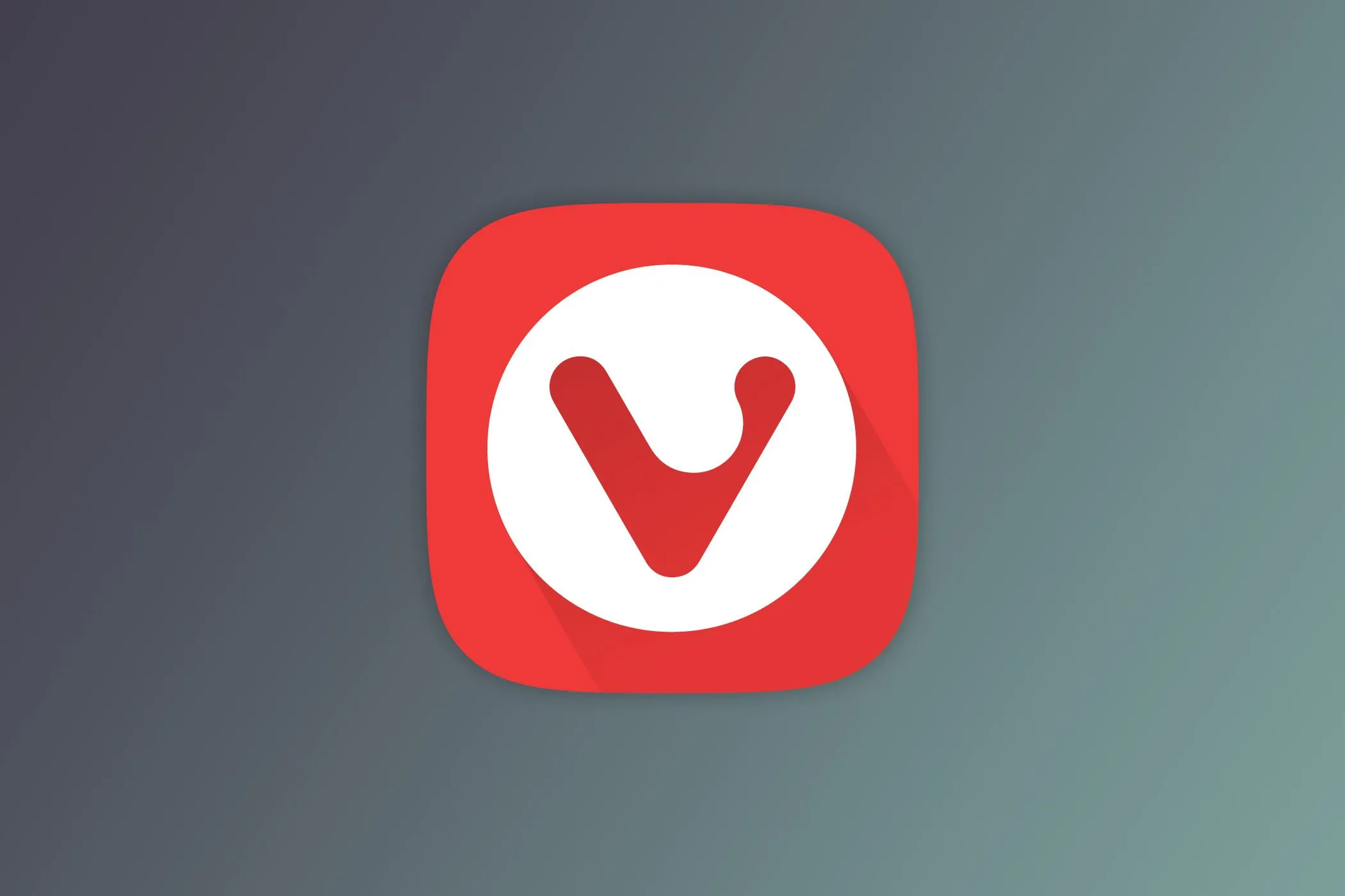 Logo Vivaldi trên màn hình desktop, tượng trưng cho trình duyệt web.