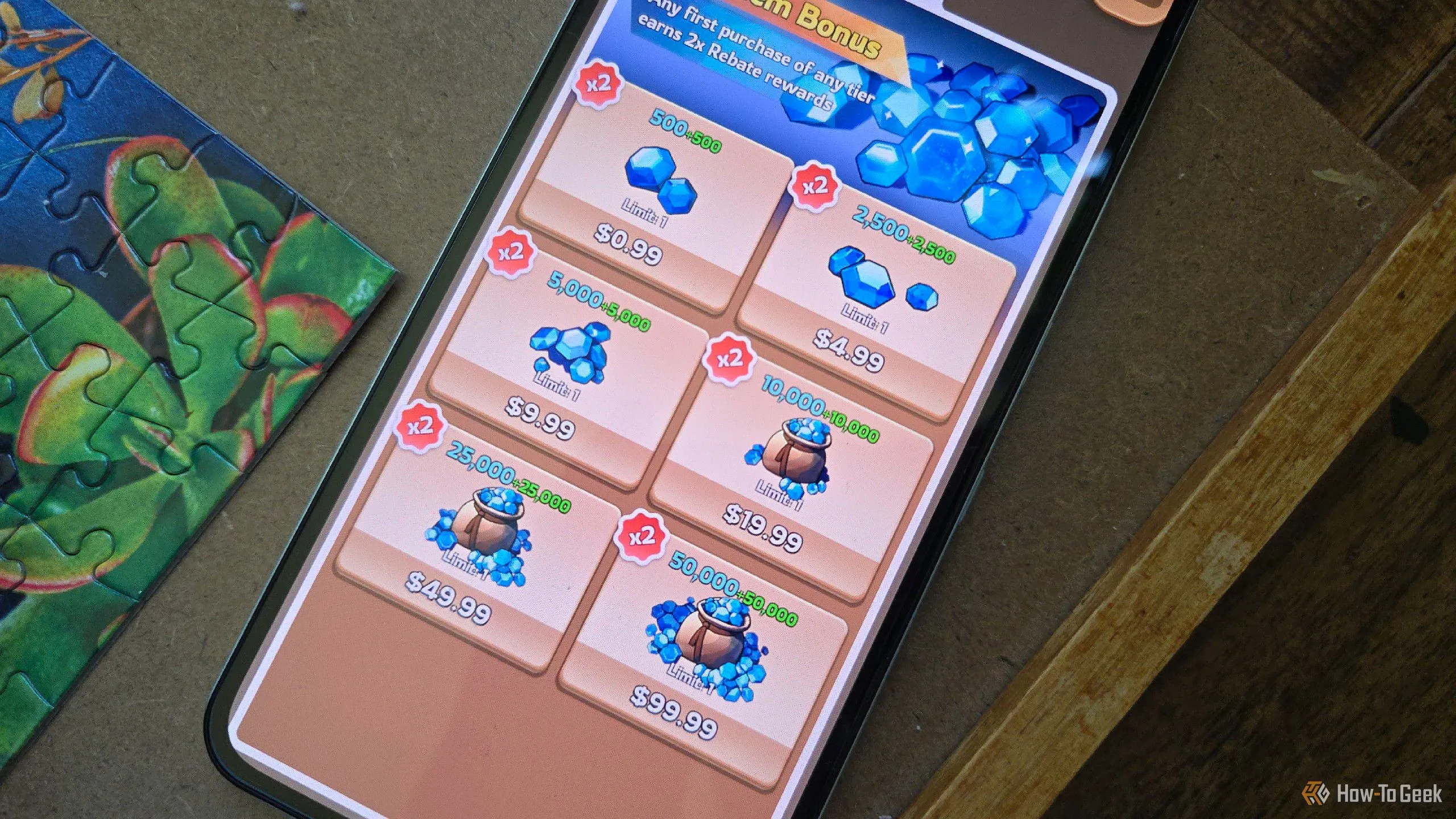 Màn hình điện thoại CMF Phone 2 Pro hiển thị giao diện mua vật phẩm trong game Kingshot thông qua giao dịch vi mô (microtransactions).