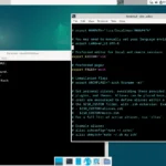 Màn hình Linux với hai cửa sổ terminal, một cửa sổ đang chỉnh sửa file .zshrc và một cửa sổ terminal dự phòng