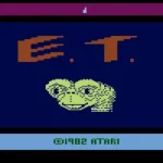 Màn hình tiêu đề game E.T. The Extraterrestrial trên Atari, minh họa cho game chuyển thể tệ