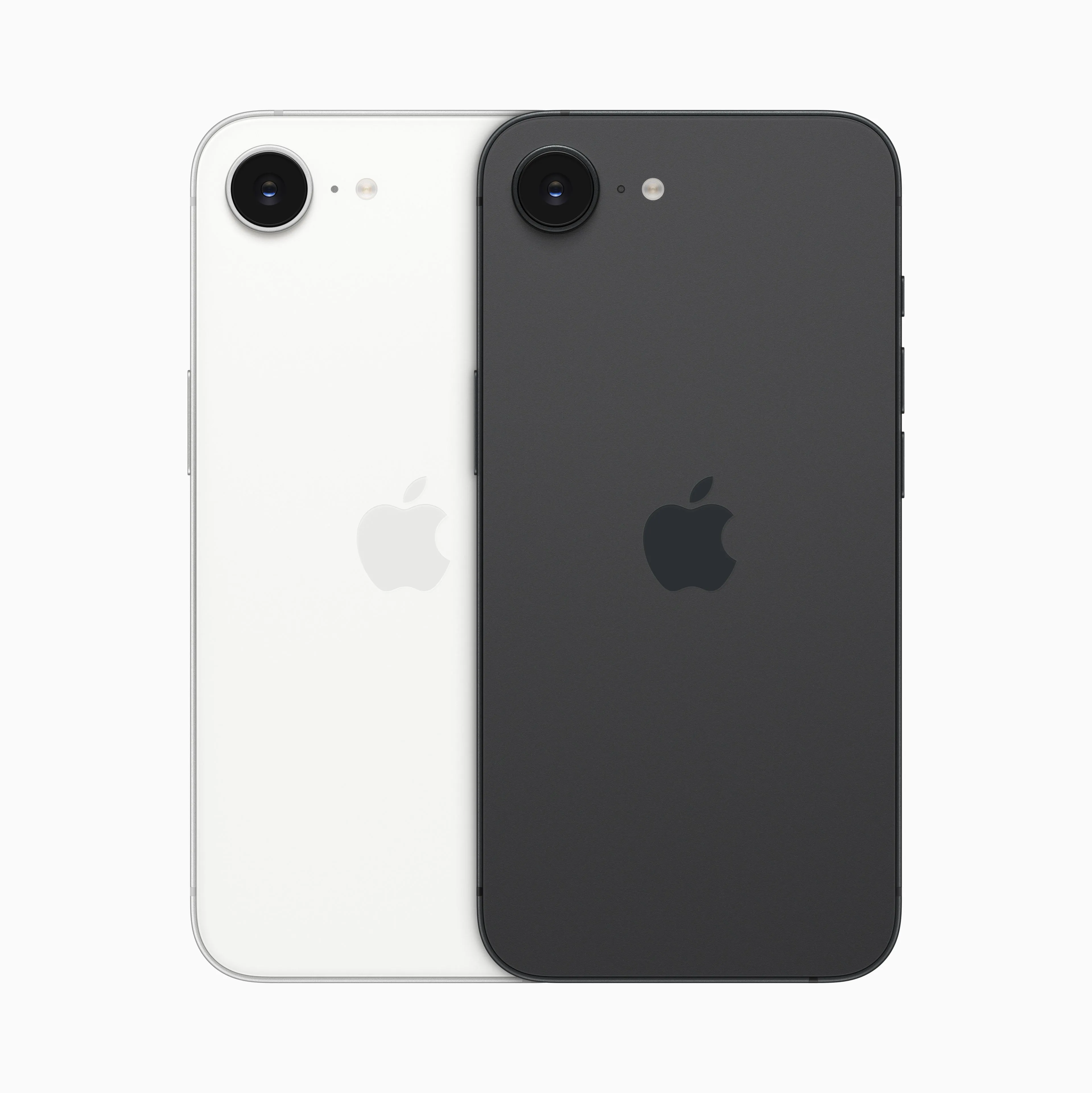Mặt trước và mặt sau iPhone 16e cùng các phiên bản màu sắc mới