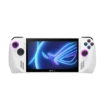Máy chơi game cầm tay ASUS ROG Ally với logo và tên sản phẩm nổi bật