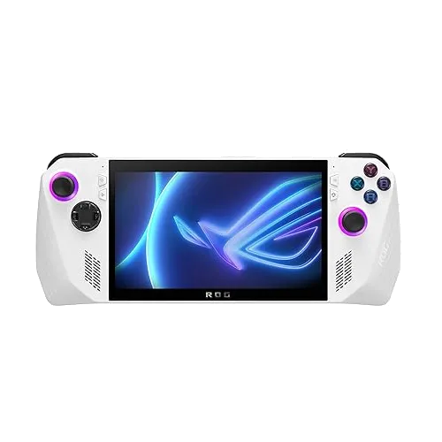Máy chơi game cầm tay ASUS ROG Ally với logo và tên sản phẩm nổi bật