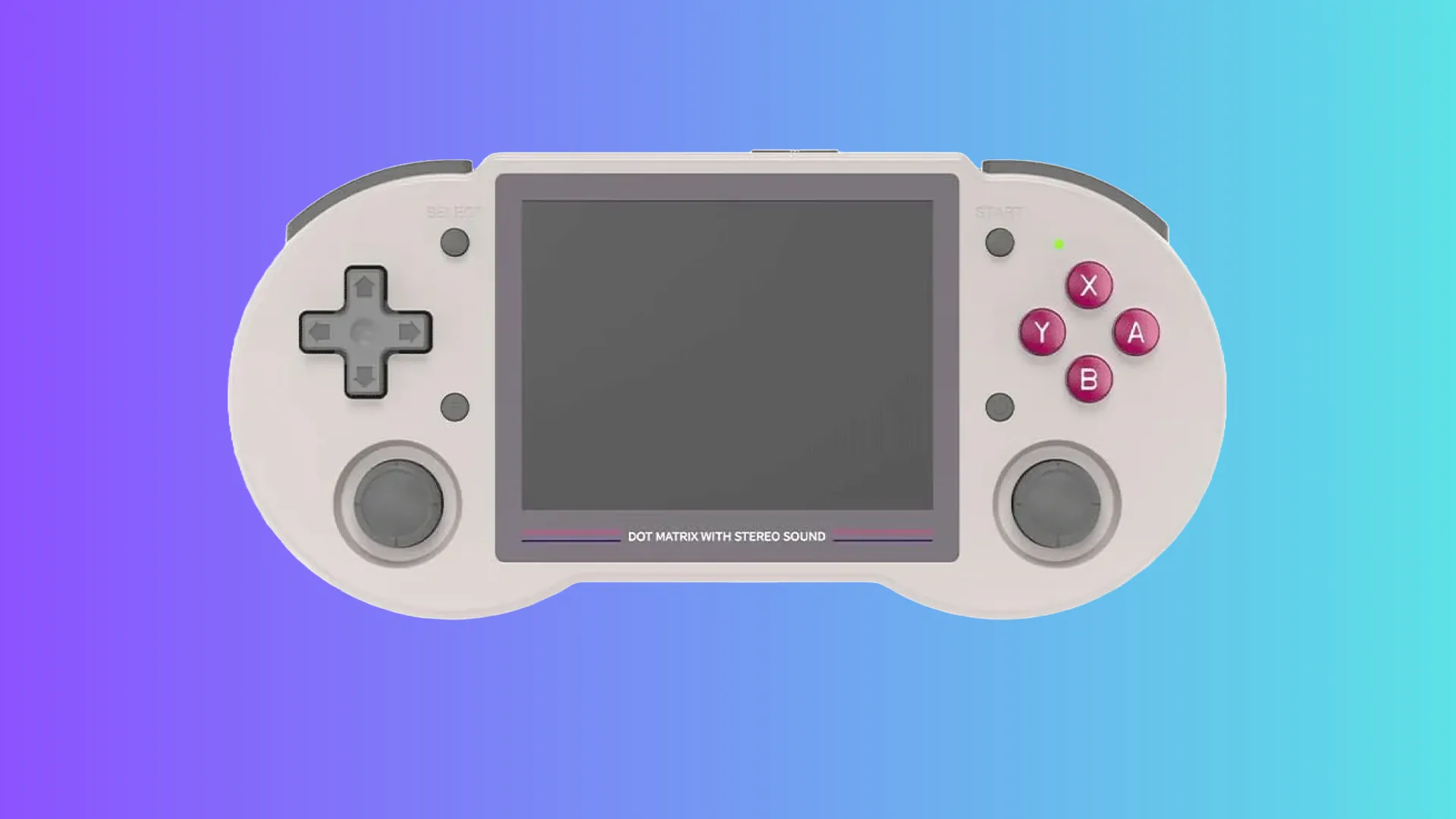 Máy chơi game retro cầm tay ANBERNIC RG353PS màu xanh lam, thiết kế giống tay cầm SNES, tối ưu cho NES và SNES