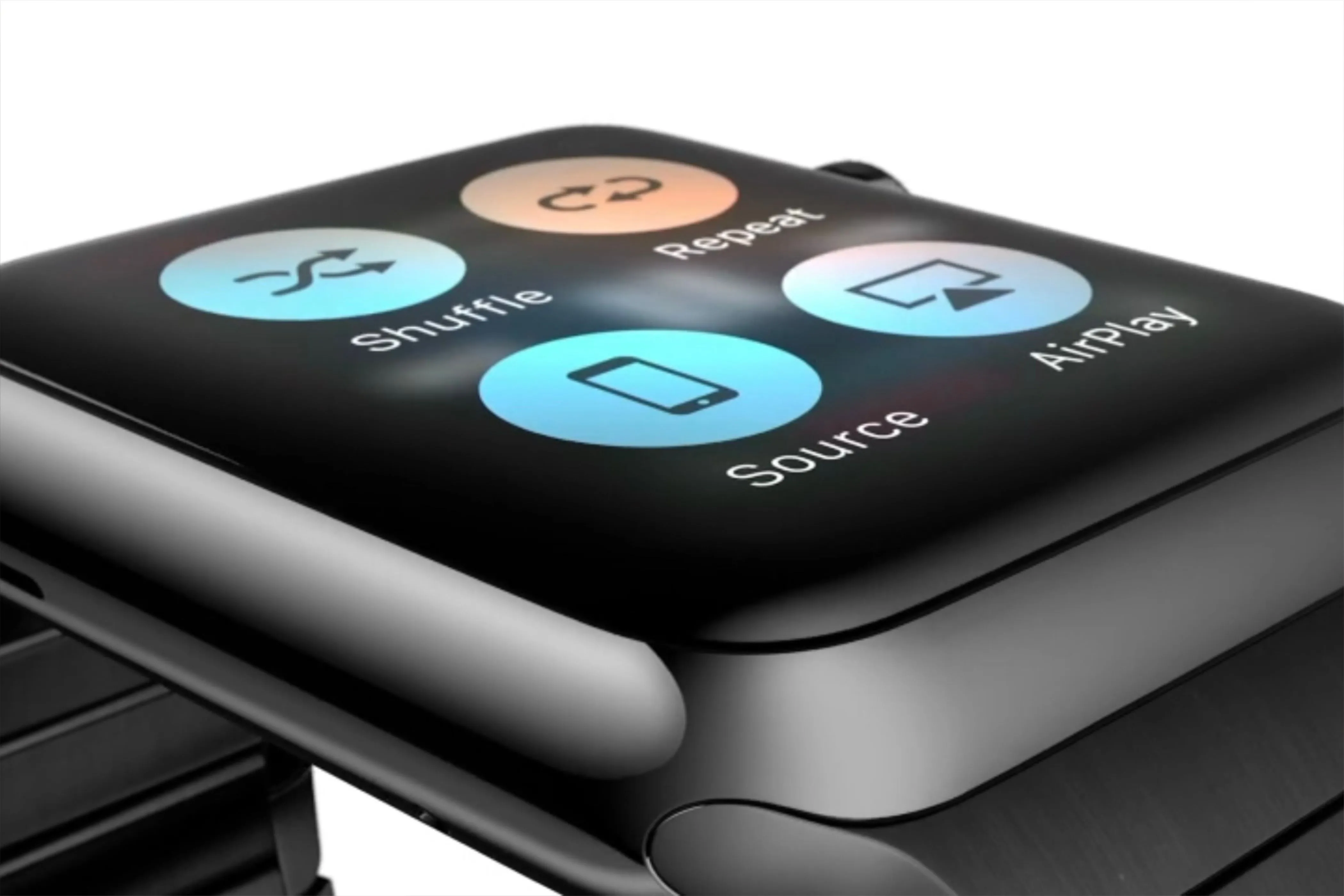 Menu phím tắt Force Touch trên màn hình Now Playing của Apple Watch đời đầu.