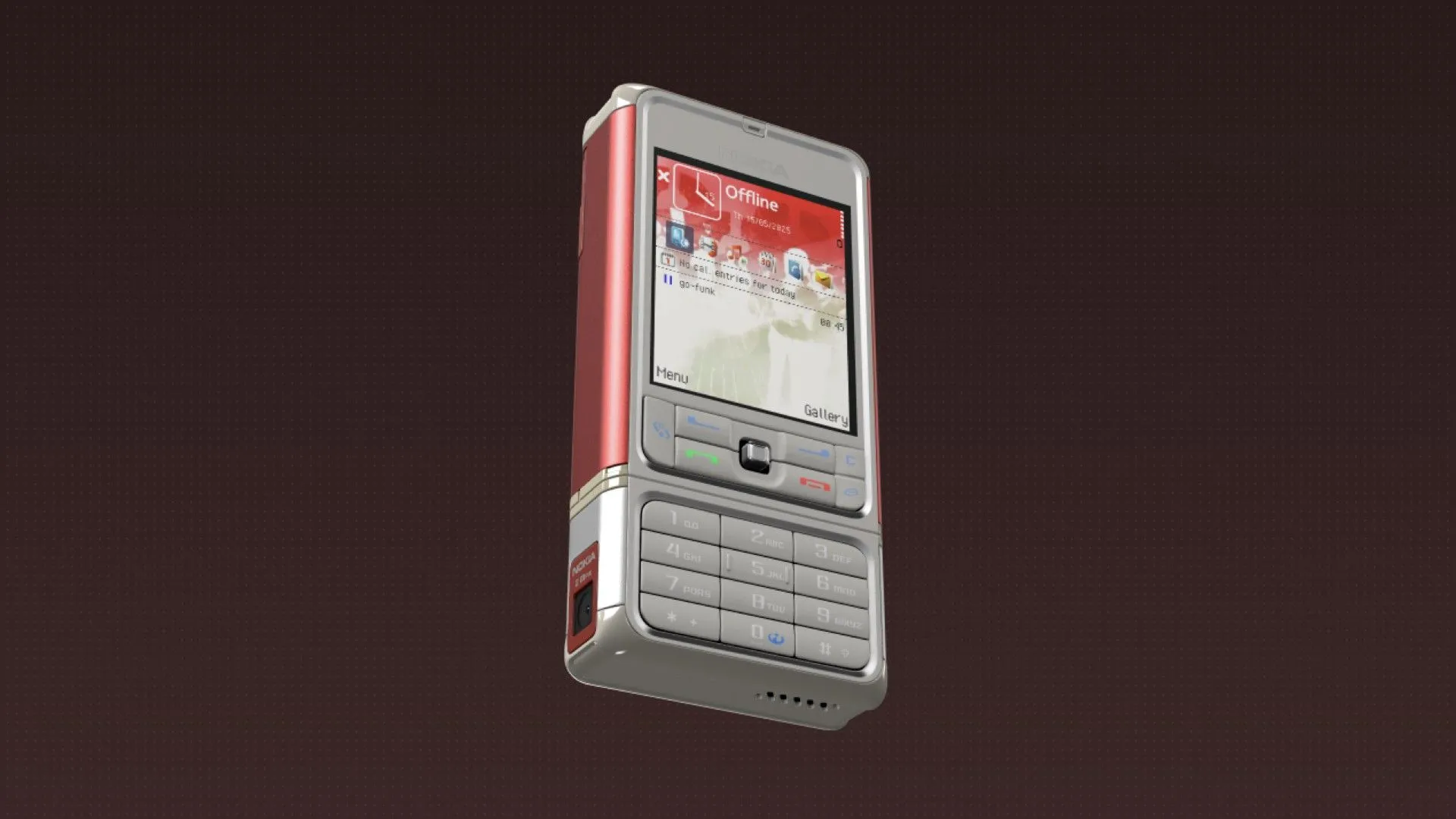 Mô hình 3D tương tác của điện thoại Nokia 3250 với bàn phím xoay độc đáo