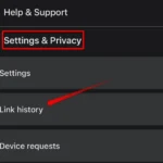 Mở Lịch sử liên kết trên ứng dụng Facebook mobile