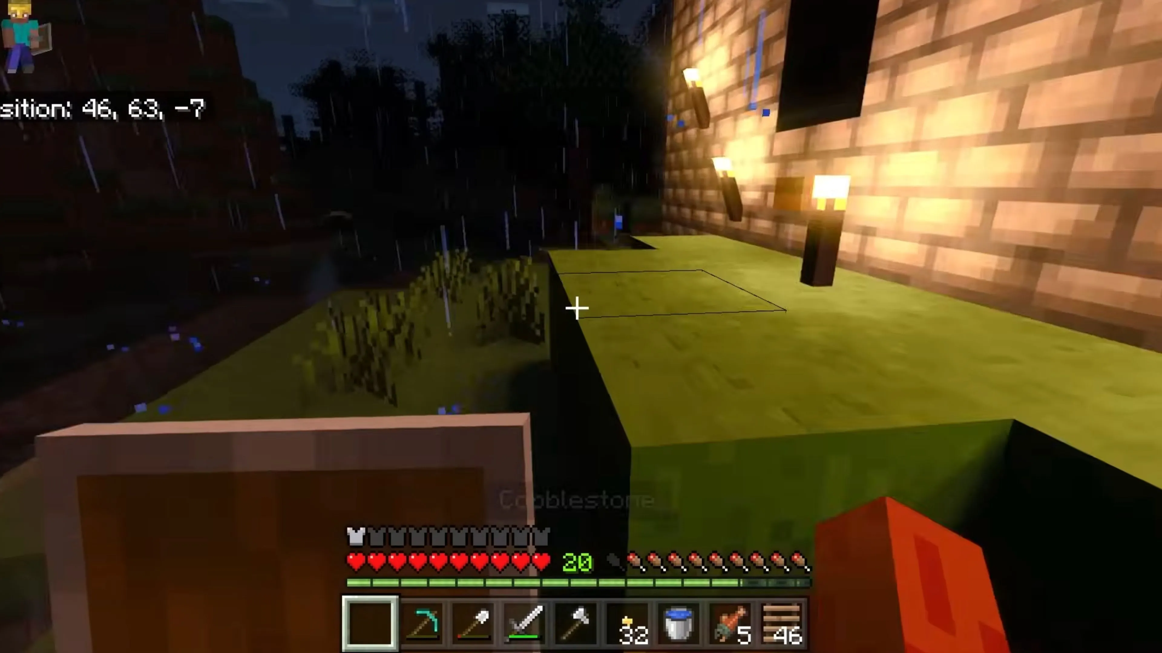 Một công trình kiến trúc phức tạp được xây dựng bằng các khối trong Minecraft, thể hiện khả năng sáng tạo trong game.