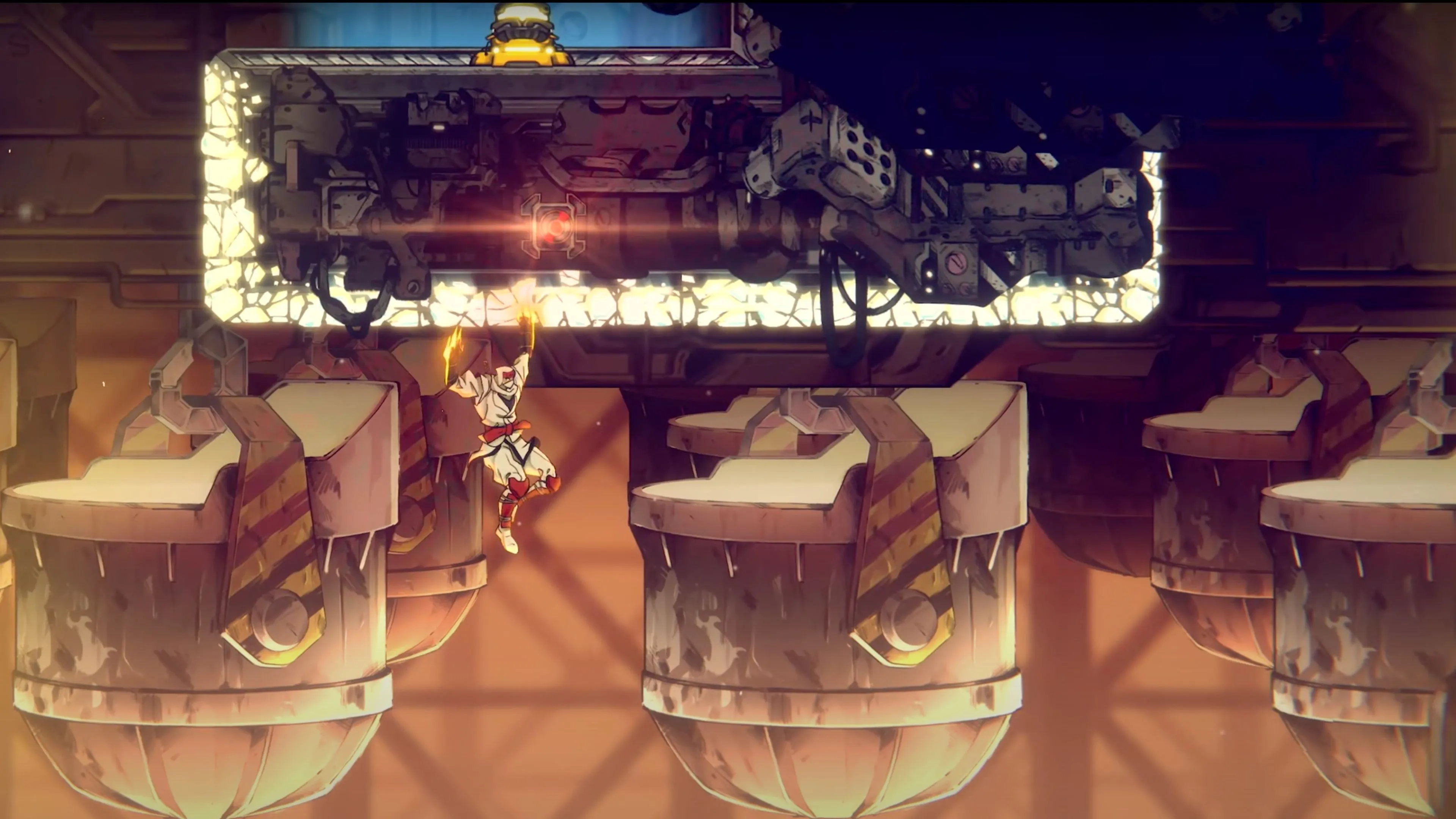 Một màn chơi trong Shinobi: Art of Vengeance, kết hợp yếu tố platformer và hack-and-slash.