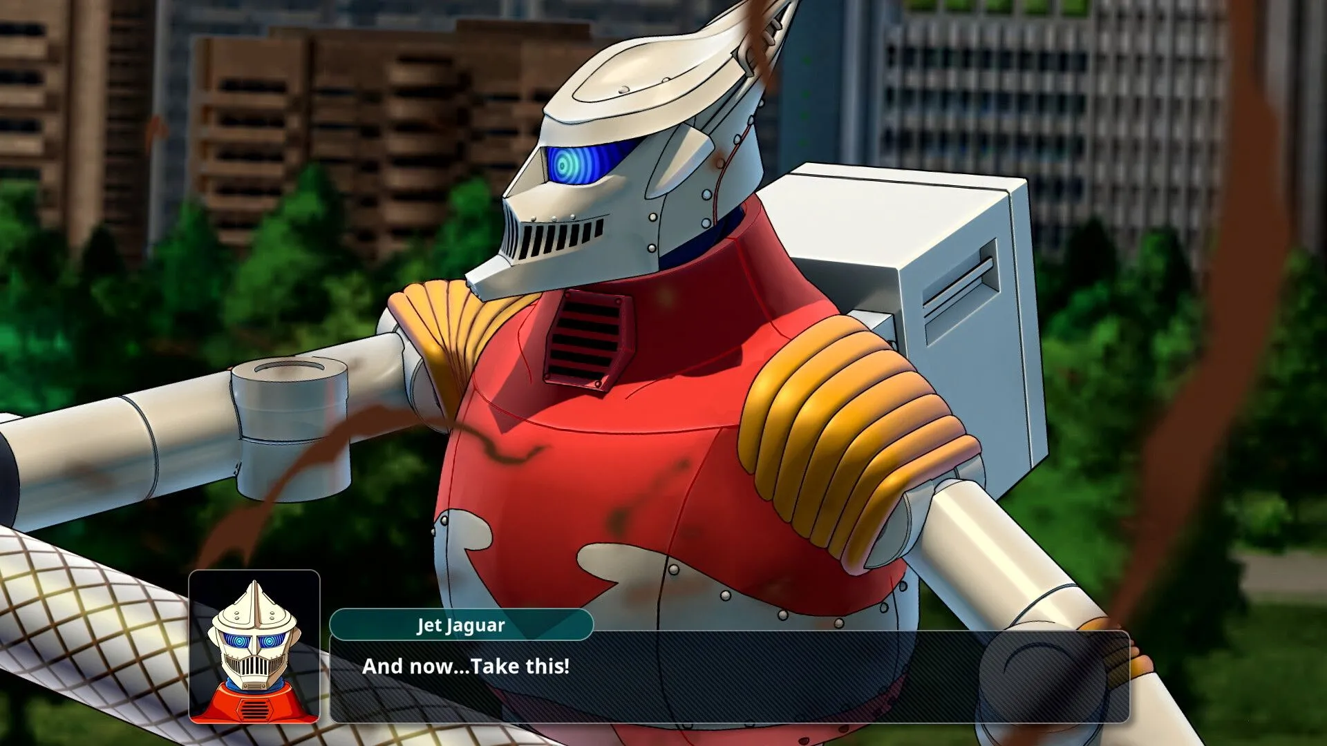 Một trận chiến tổng lực giữa các robot trong Super Robot Wars Y, thể hiện quy mô của game.