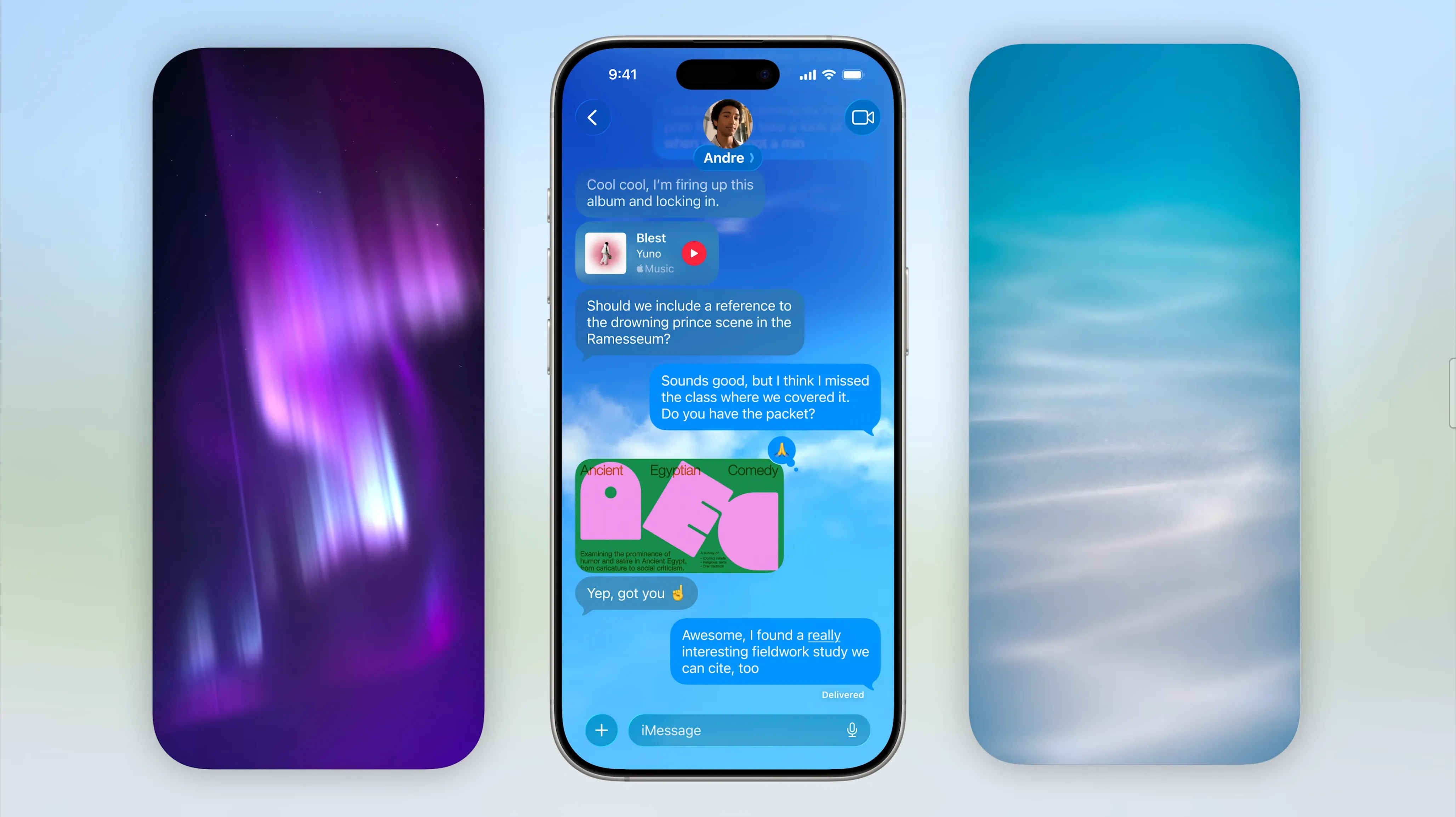 Nền tin nhắn tùy chỉnh trong iOS 26