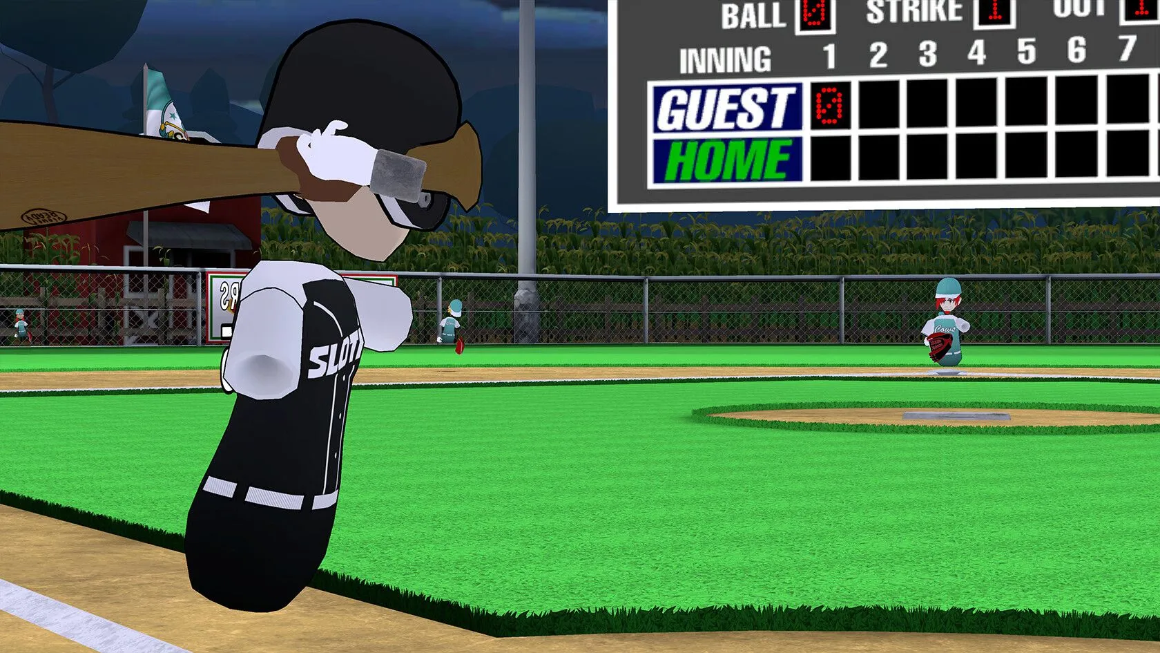 Người chơi đang thực hiện cú đánh bóng trong môi trường VR của TOTALLY BASEBALL