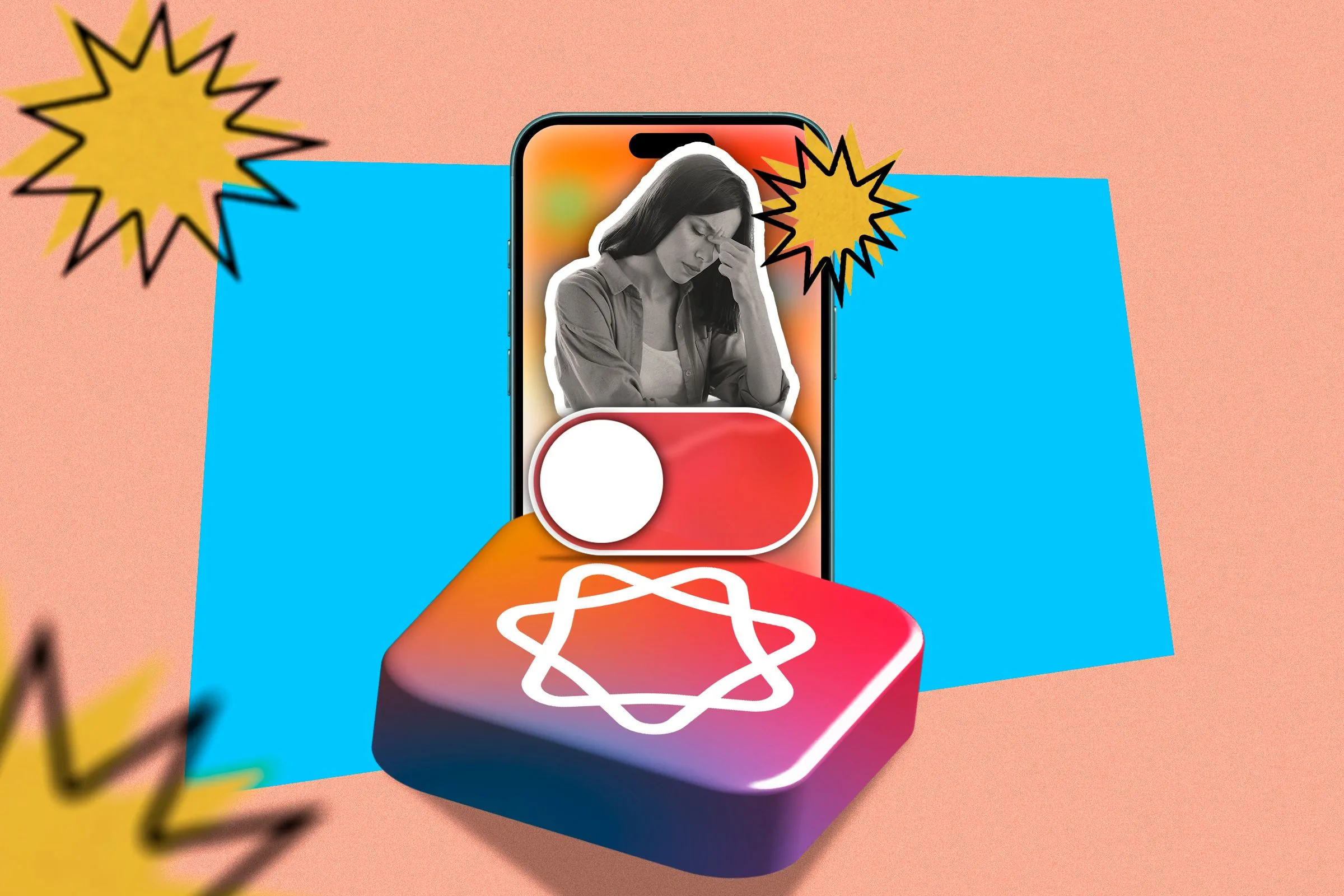 Người phụ nữ thất vọng khi tính năng Apple Intelligence bị tắt hoặc không có sẵn trên thiết bị.