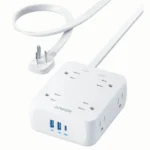 Ổ cắm điện USB Anker 341 trên nền trắng với các cổng đa dạng