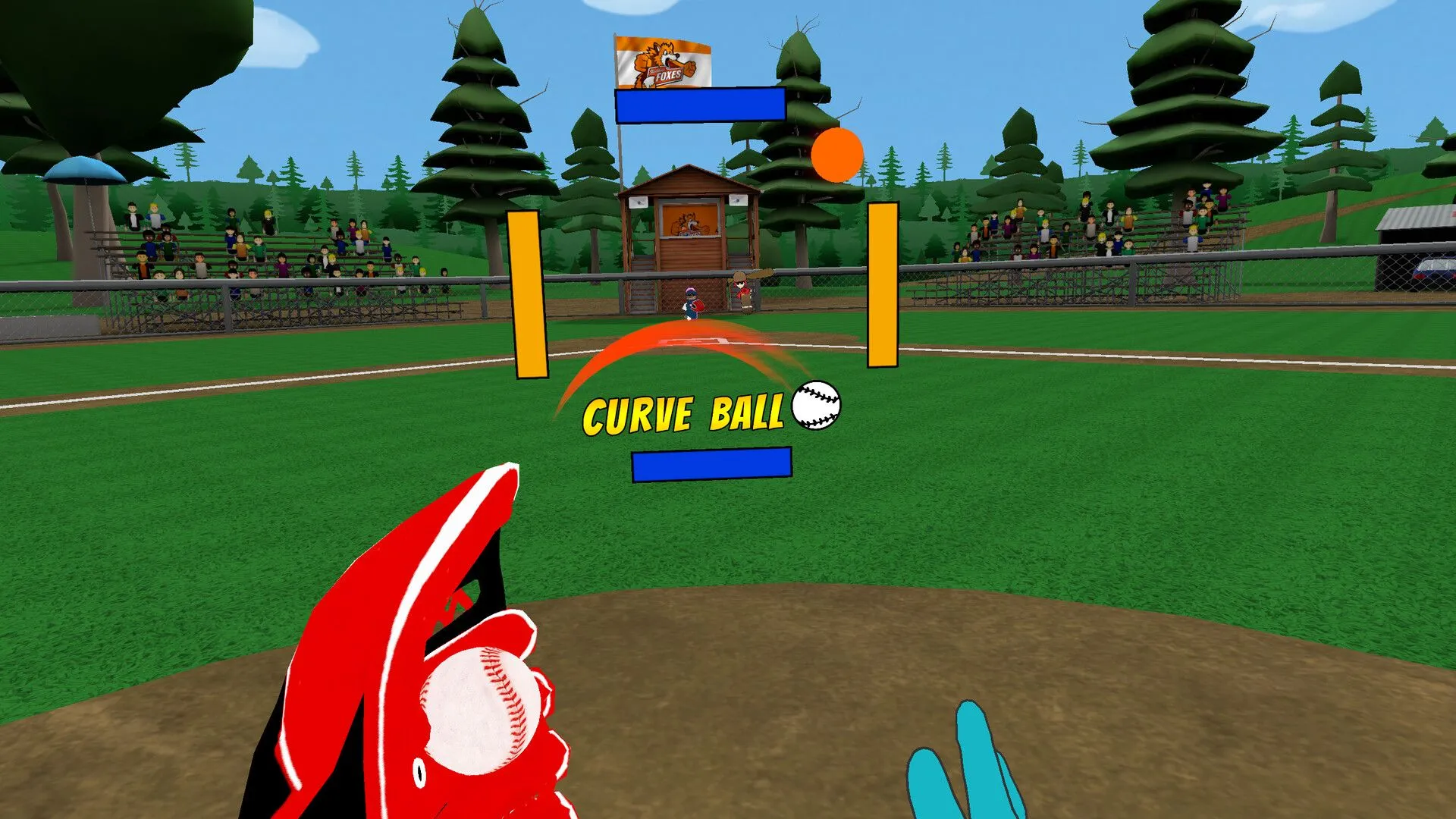 Pha ném bóng đầy kịch tính trong game bóng chày thực tế ảo TOTALLY BASEBALL