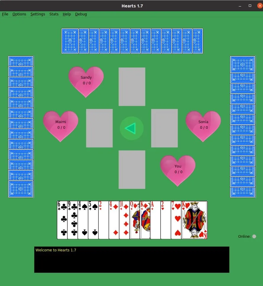 Phiên bản Hearts game dành cho Linux