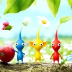 Pikmin đứng trên cành cây trong bối cảnh tự nhiên, tượng trưng cho tiềm năng mở rộng của series Pikmin.