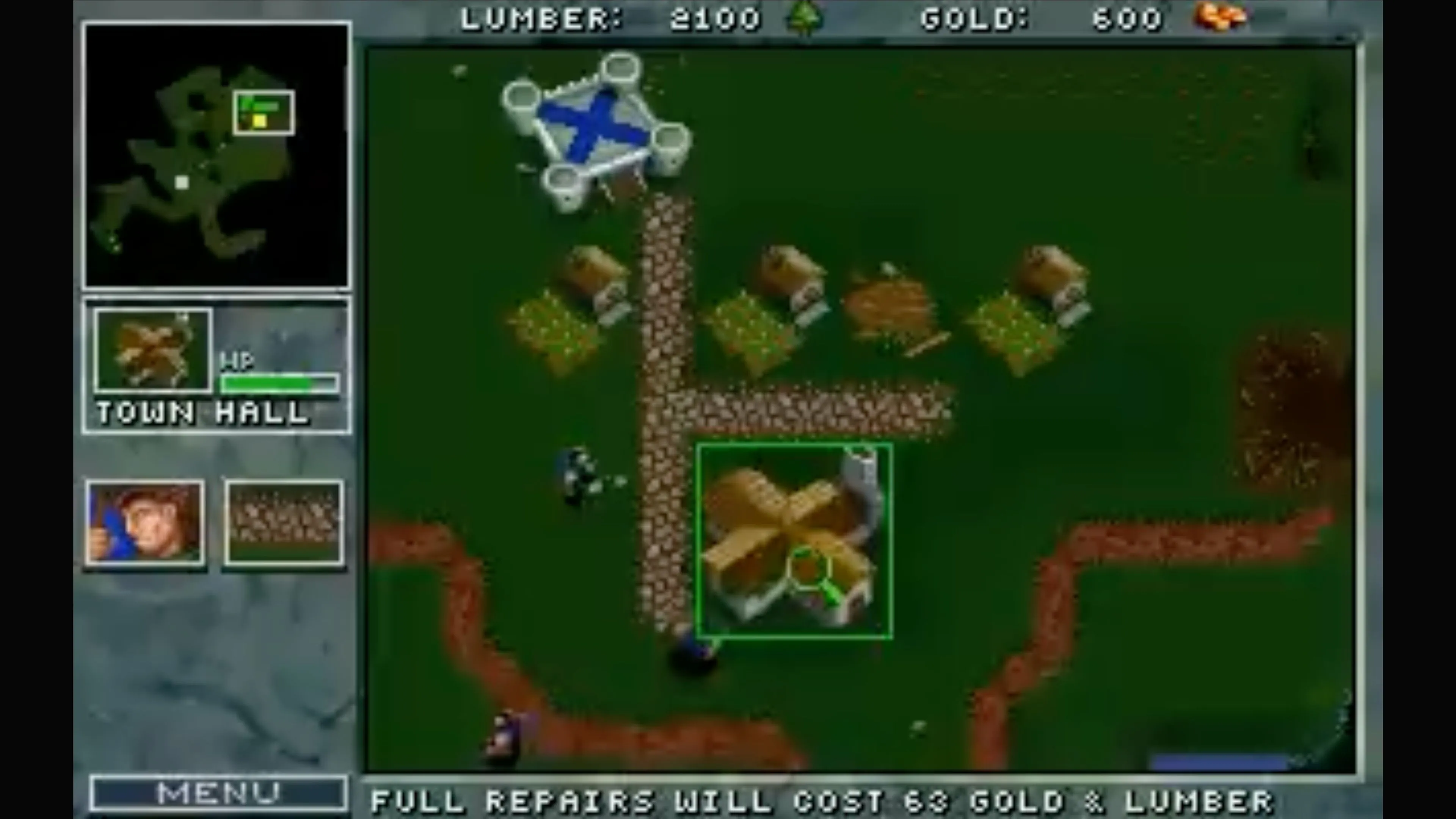 Quân đội con người trên bản đồ thế giới của Warcraft: Orcs &amp; Humans.