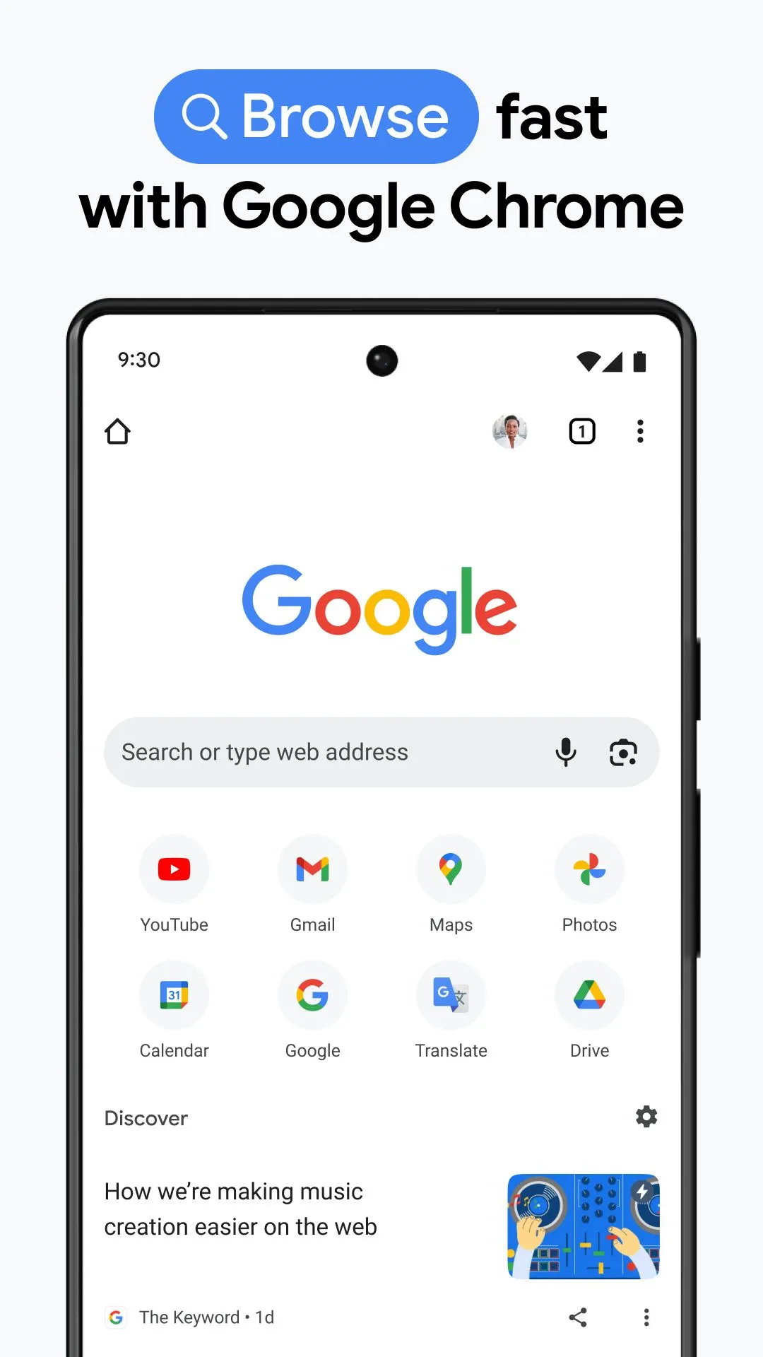 Quảng cáo ứng dụng Google Chrome cho Android trên màn hình điện thoại.