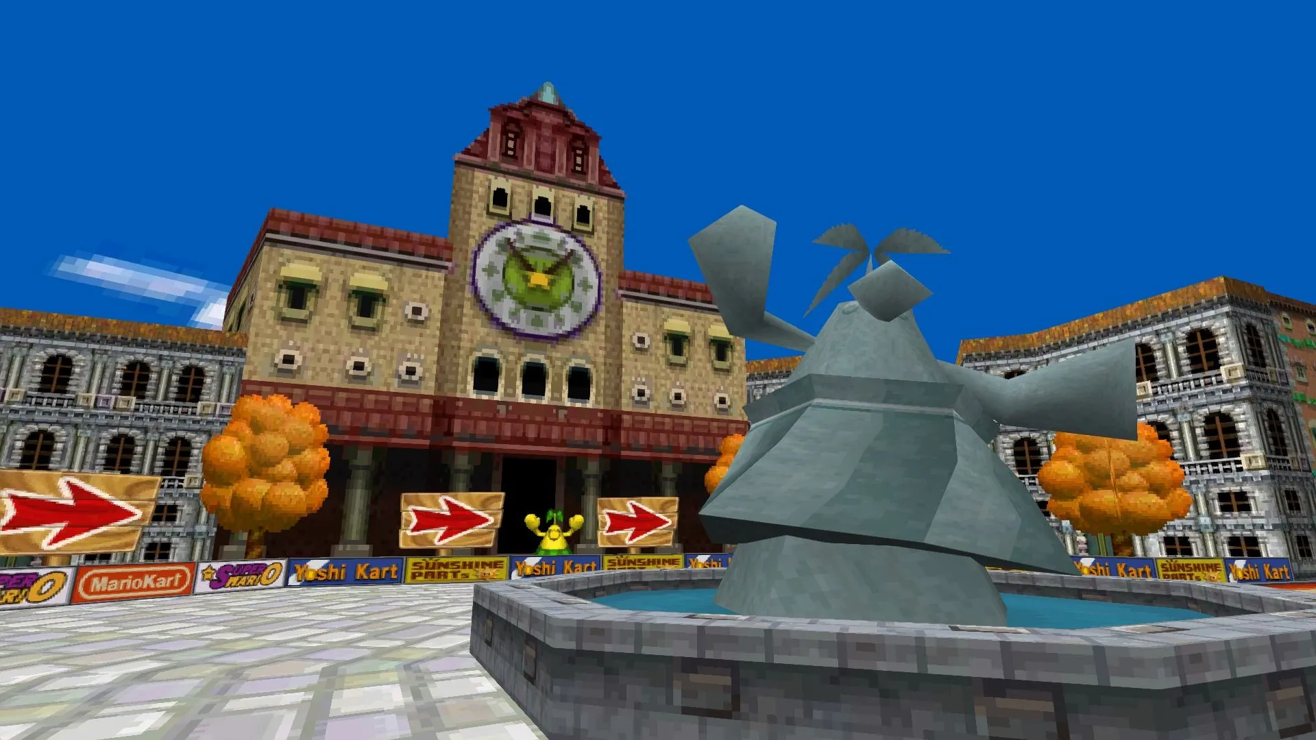 Quảng trường Delfino (Delfino Square), đường đua mang đậm không khí thị trấn ven biển từ Mario Kart DS.