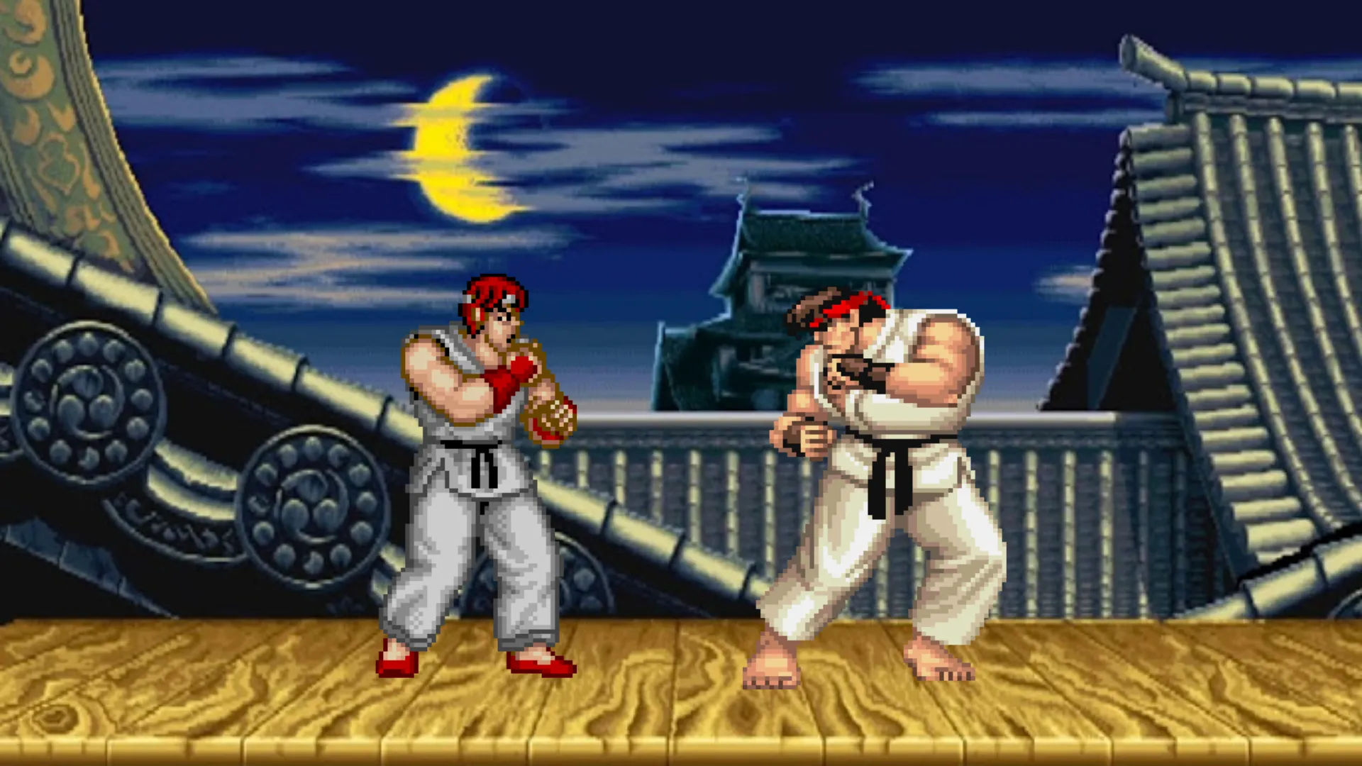 So sánh hai phiên bản Ryu trong Street Fighter và Street Fighter II, minh họa sự tiến hóa của huyền thoại game đối kháng.