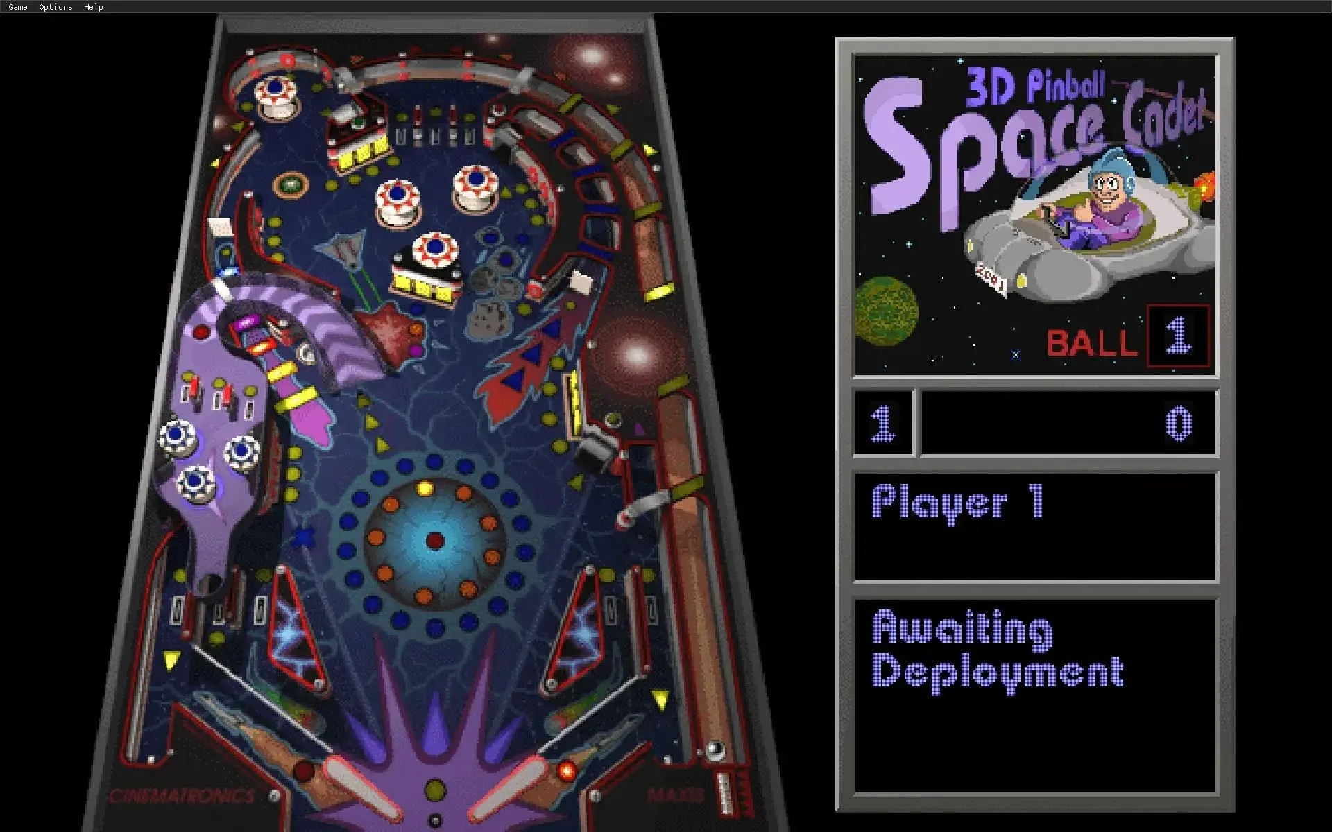 Space Cadet Pinball chạy trên hệ điều hành Linux