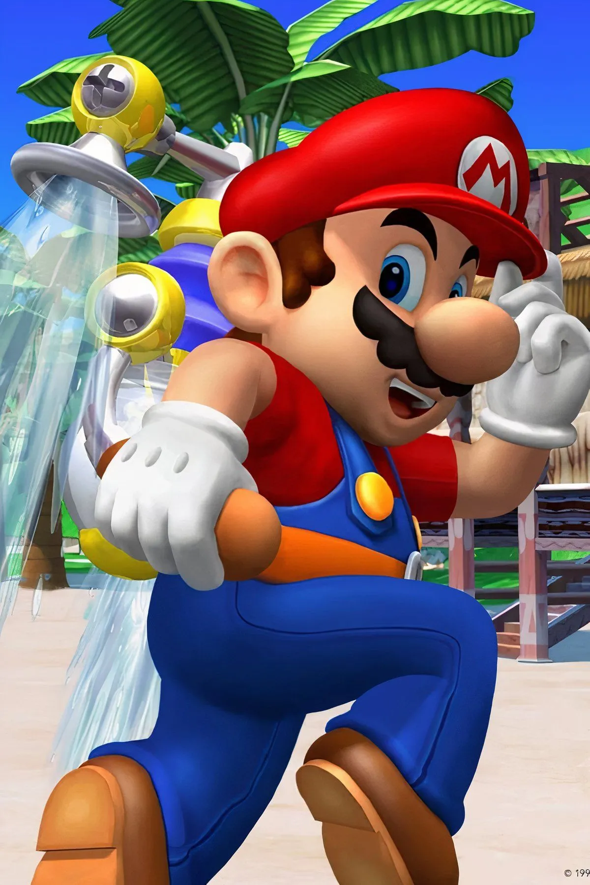 Tấm bưu thiếp bí mật từ Super Mario Sunshine, hiển thị một khung cảnh thư giãn trên Đảo Delfino.