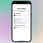 Thao tác thêm thẻ tín dụng hoặc ghi nợ vào Apple Wallet trên iPhone