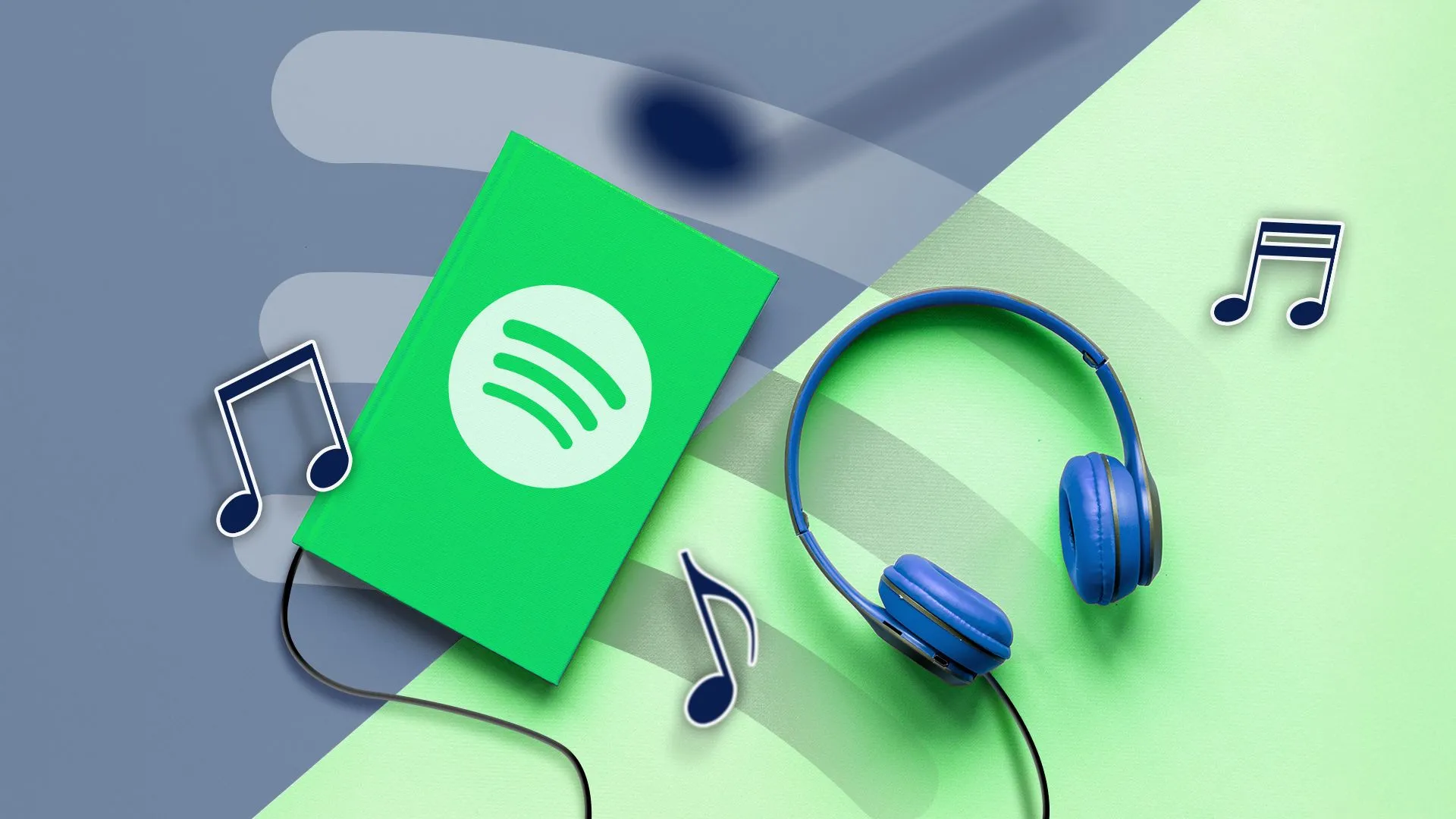 Thiết bị di động hiển thị ứng dụng nghe sách nói (audiobook) của Spotify