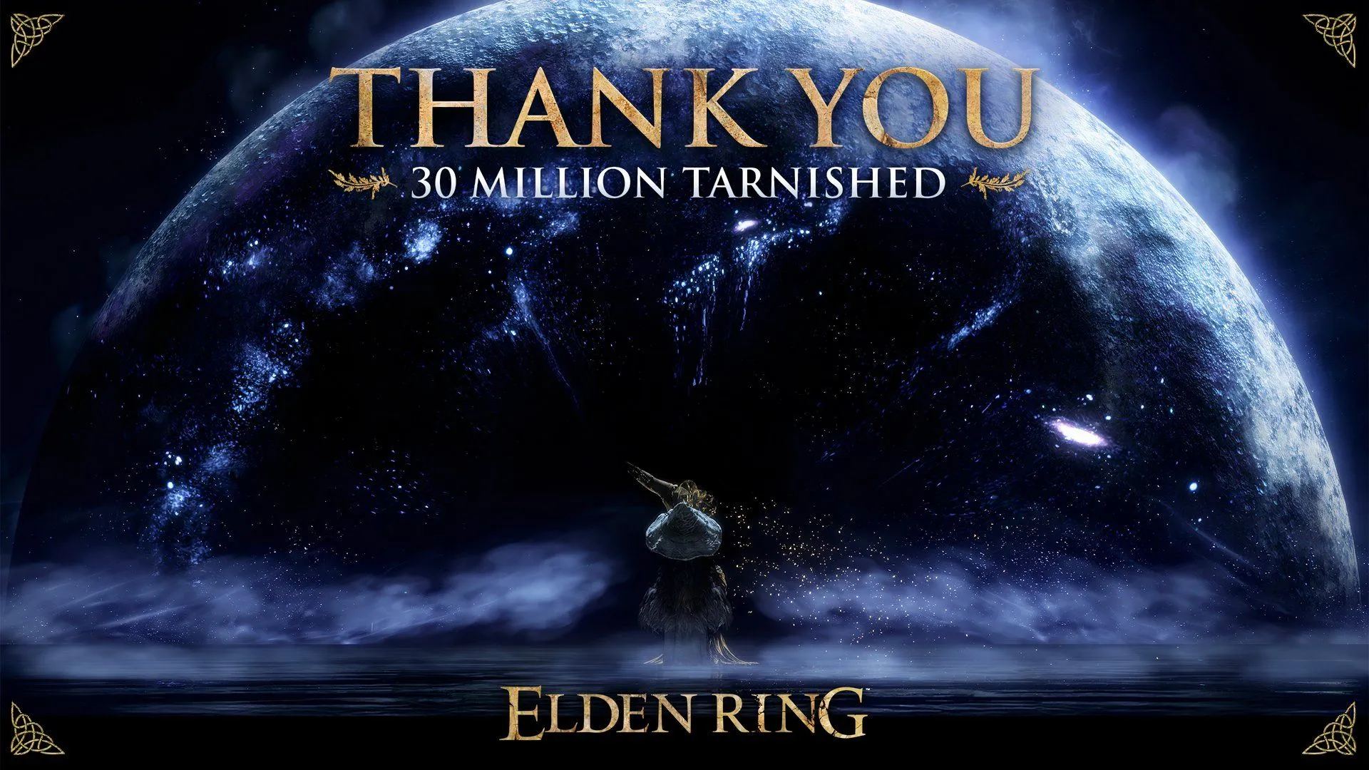 Thông báo từ FromSoftware và Bandai Namco về cột mốc 30 triệu bản game Elden Ring được bán ra.