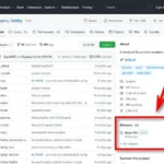 Tìm mục Releases để tải dự án từ GitHub