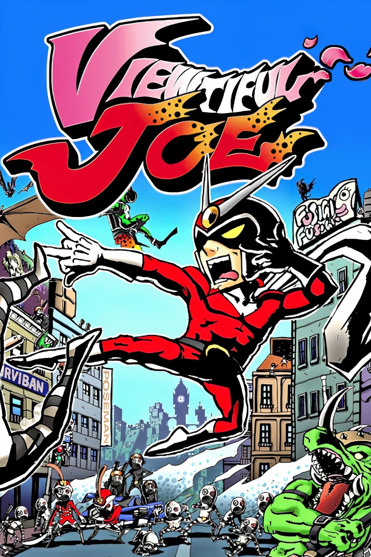 Tổng hợp các cảnh hành động và hiệu ứng hình ảnh trong Viewtiful Joe, minh họa lối chơi độc đáo.