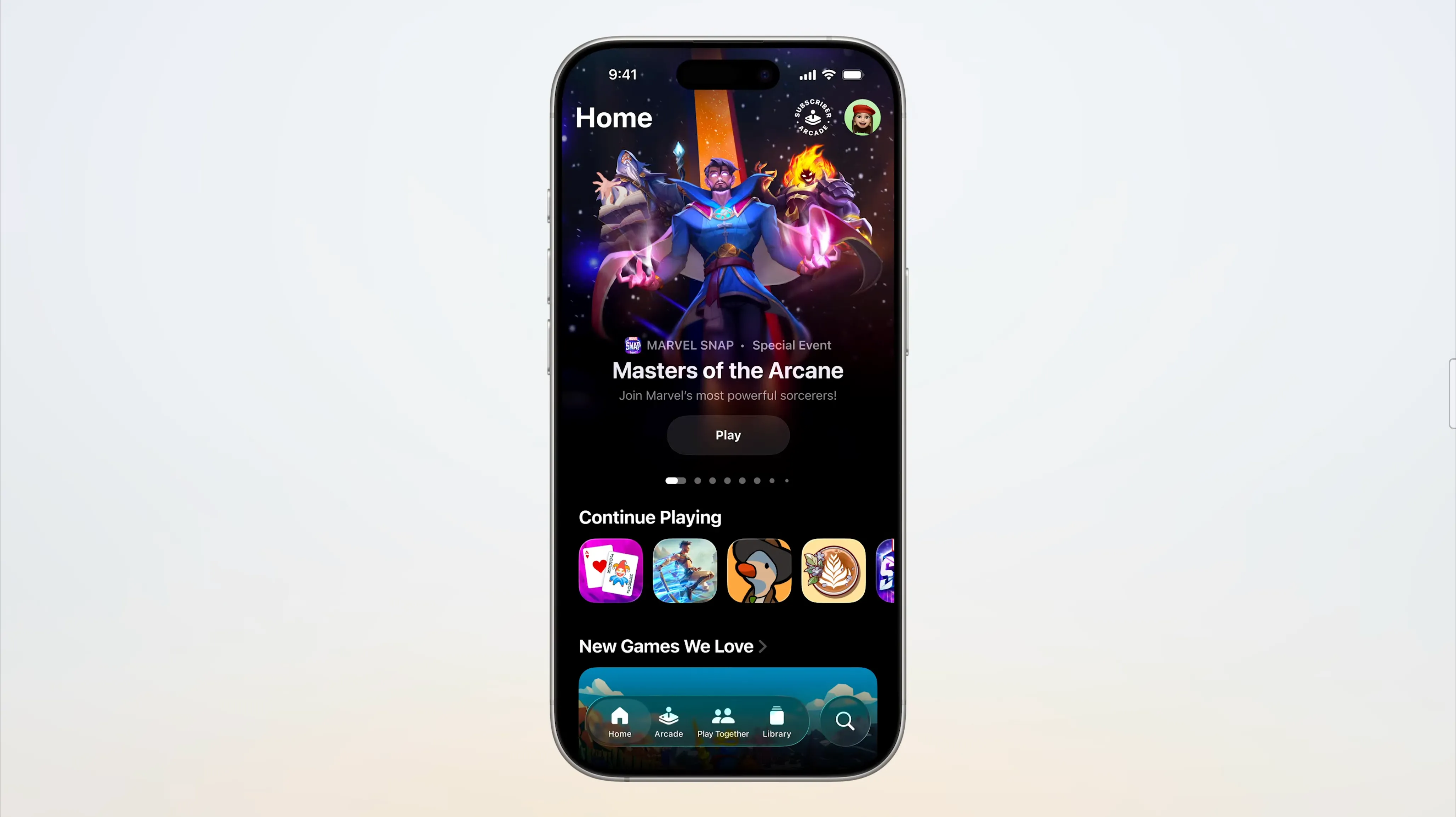 Ứng dụng Games mới trên iOS 26