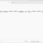 Văn bản bị kiểm duyệt hiển thị dấu hoa thị trong Notepad khi sử dụng tính năng nhập liệu bằng giọng nói trên Windows 11.