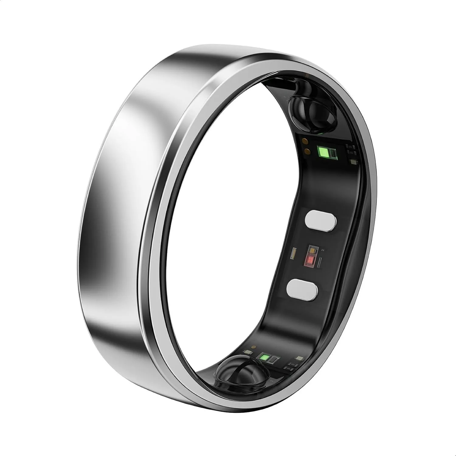 Vòng sức khỏe thông minh RingConn Gen 2 Air màu vàng cát trên nền trắng, thể hiện thiết kế tinh tế và hiện đại.