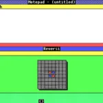 Windows 1.0 với ứng dụng Notepad và Reversi xếp cạnh nhau