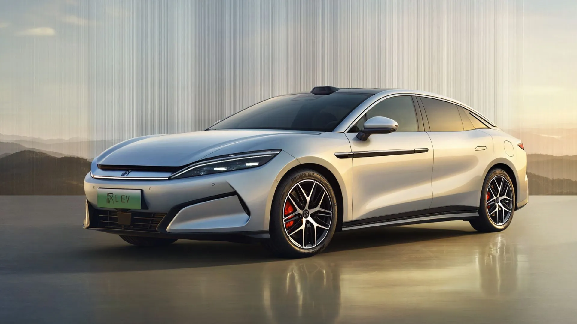 Xe điện BYD Han đang được sạc pin.